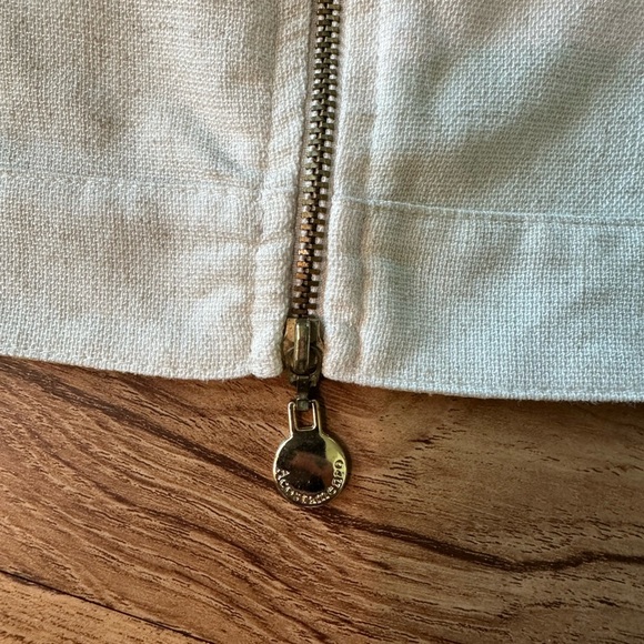 Acostamento Women’s faux leather & faux Linen mixed media cropped top. Medium. - Picture 9 of 12